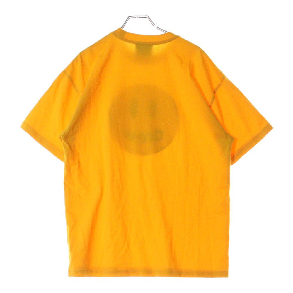 drew house(ドリューハウス) マスコット フロントロゴプリント クルーネック半袖Tシャツ カットソー イエロー