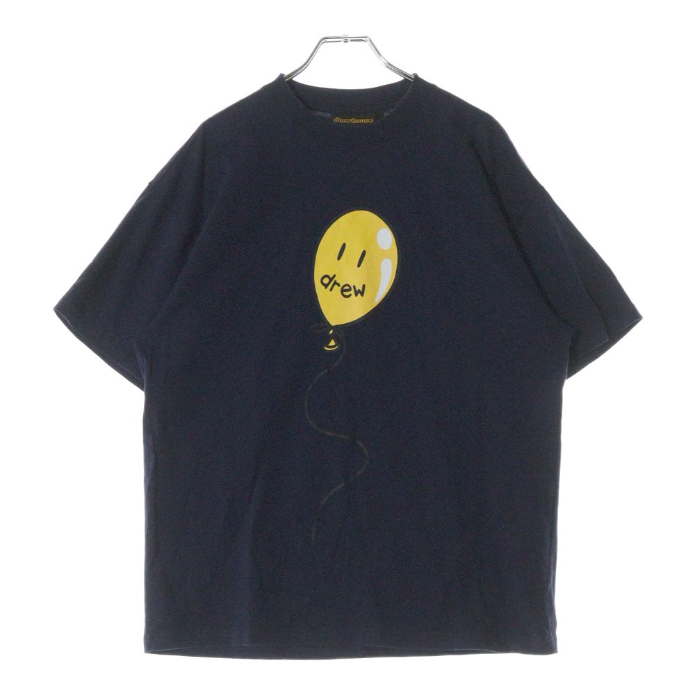 drew house(ドリューハウス) 21AW JOY T-SHIRT ジョイ バルーン マスコットロゴプリント クルーネック半袖Tシャツ カットソー ネイビー/イエロー