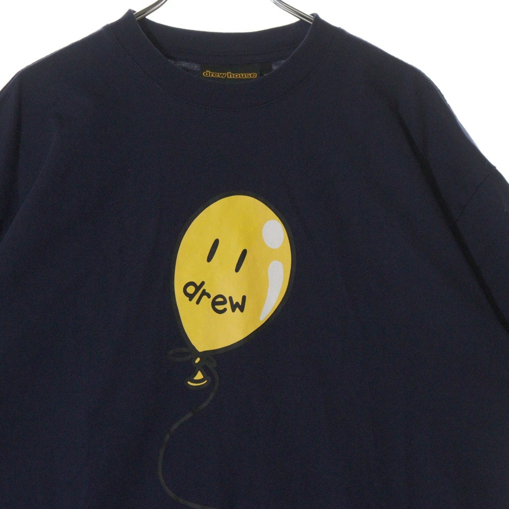 drew house(ドリューハウス) 21AW JOY T-SHIRT ジョイ バルーン マスコットロゴプリント クルーネック半袖Tシャツ カットソー ネイビー/イエロー
