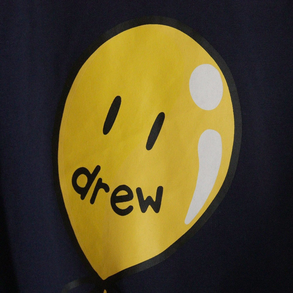 drew house(ドリューハウス) 21AW JOY T-SHIRT ジョイ バルーン マスコットロゴプリント クルーネック半袖Tシャツ カットソー ネイビー/イエロー