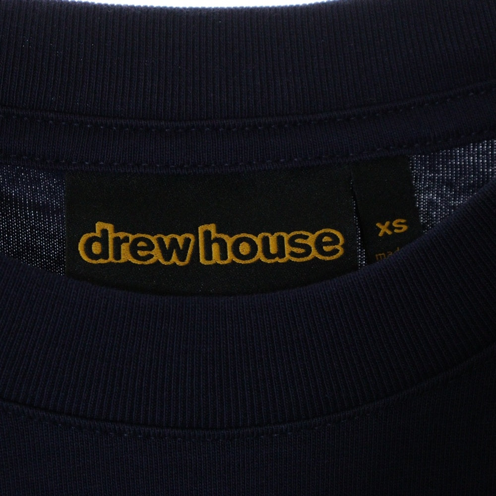drew house(ドリューハウス) 21AW JOY T-SHIRT ジョイ バルーン マスコットロゴプリント クルーネック半袖Tシャツ カットソー ネイビー/イエロー