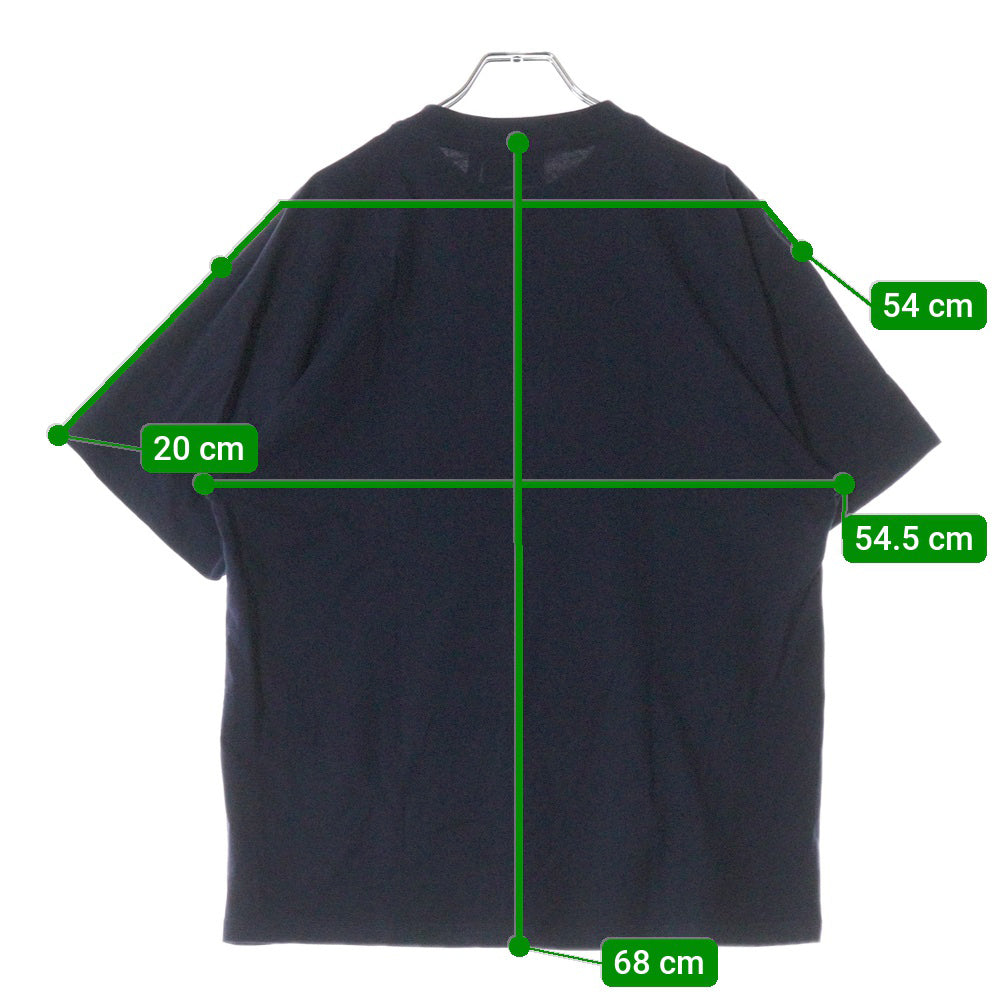 drew house(ドリューハウス) 21AW JOY T-SHIRT ジョイ バルーン マスコットロゴプリント クルーネック半袖Tシャツ カットソー ネイビー/イエロー