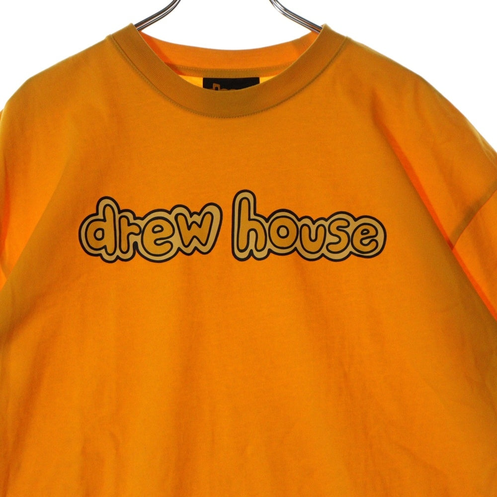drew house(ドリューハウス) 21AW LOGO TEE フロントロゴプリント クルーネック半袖Tシャツ カットソー イエロー