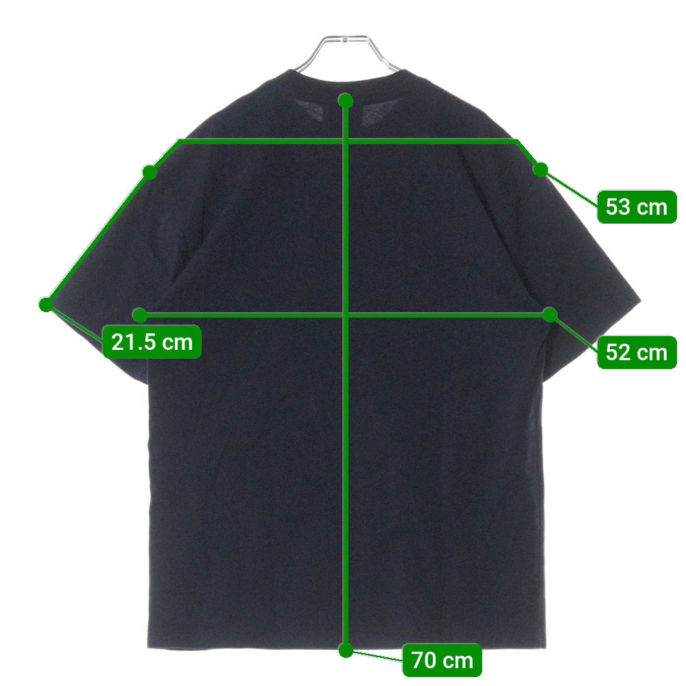 drew house(ドリューハウス) フロントロゴプリント クルーネック半袖Tシャツ カットソー ネイビー
