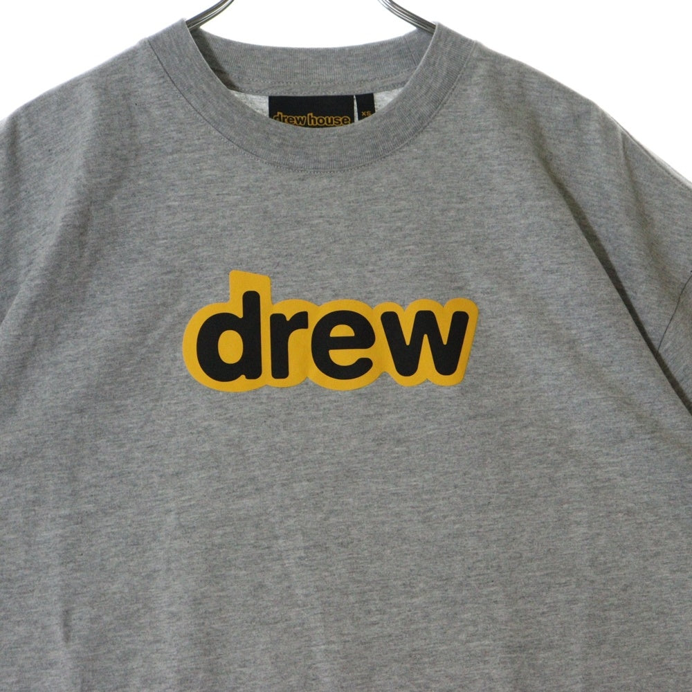 drew house(ドリューハウス) フロントロゴプリント クルーネック半袖Tシャツ カットソー グレー