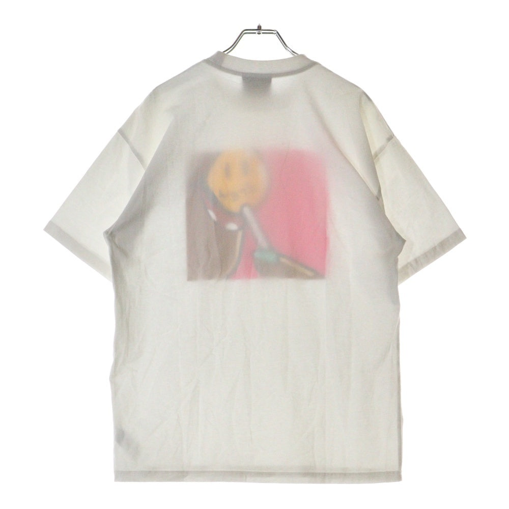 drew house(ドリューハウス) 21AW SWEET TOOTH T-SHIRT スウィート トゥース フロントロゴプリント クルーネック半袖Tシャツ カットソー ホワイト