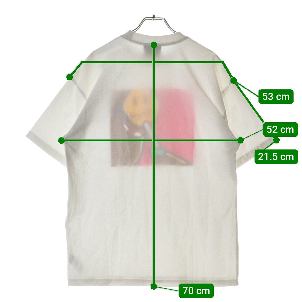 drew house(ドリューハウス) 21AW SWEET TOOTH T-SHIRT スウィート トゥース フロントロゴプリント クルーネック半袖Tシャツ カットソー ホワイト