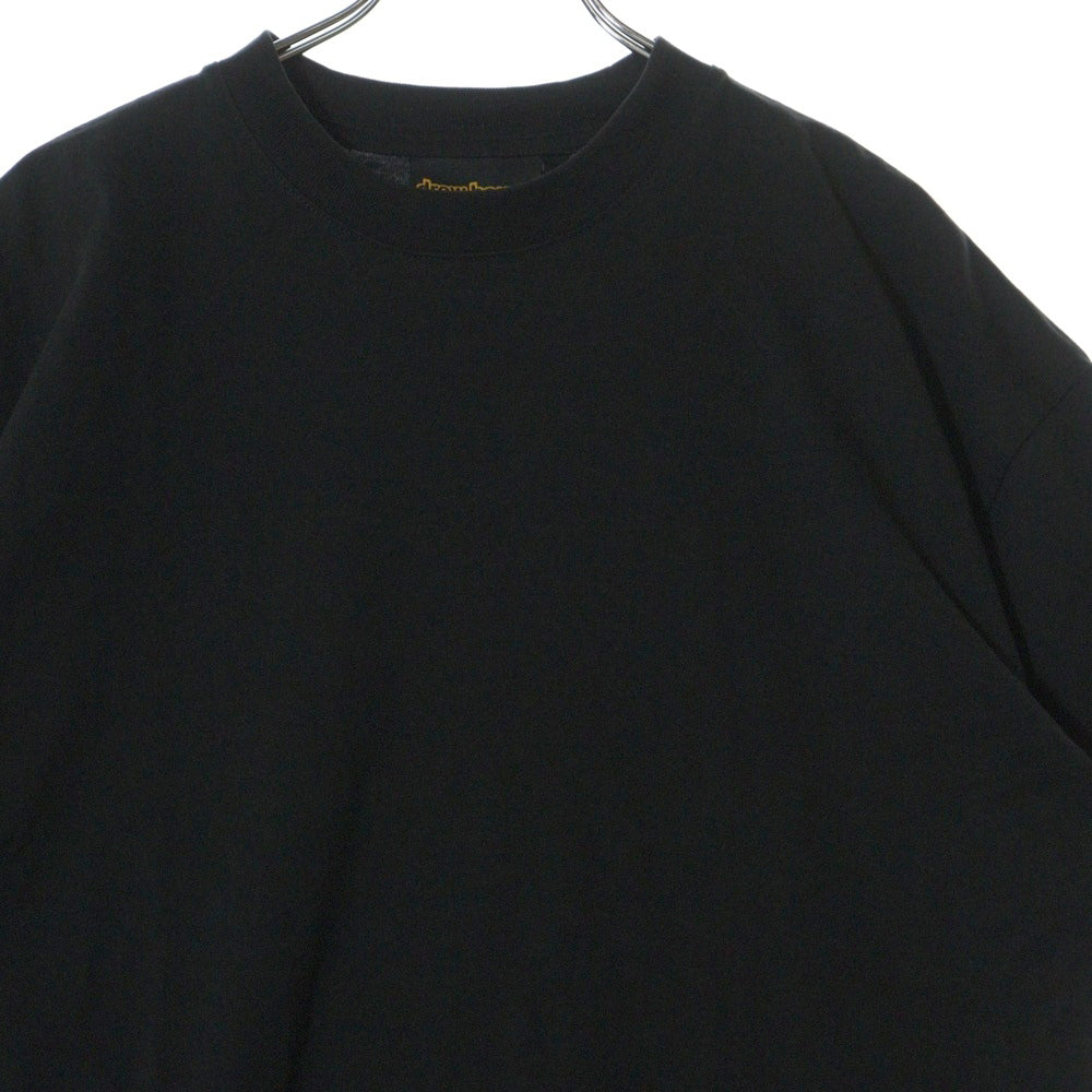 drew house(ドリューハウス) ロゴプリント クルーネック半袖Tシャツ カットソー ブラック/イエロー