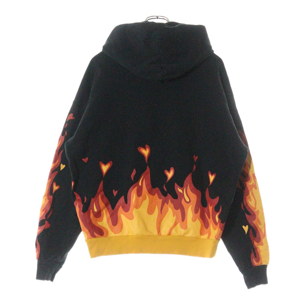 drew house(ドリューハウス) 22AW FIRE HOODIE ファイアー フロントロゴ プルオーバー スウェットパーカー ブラック/レッド