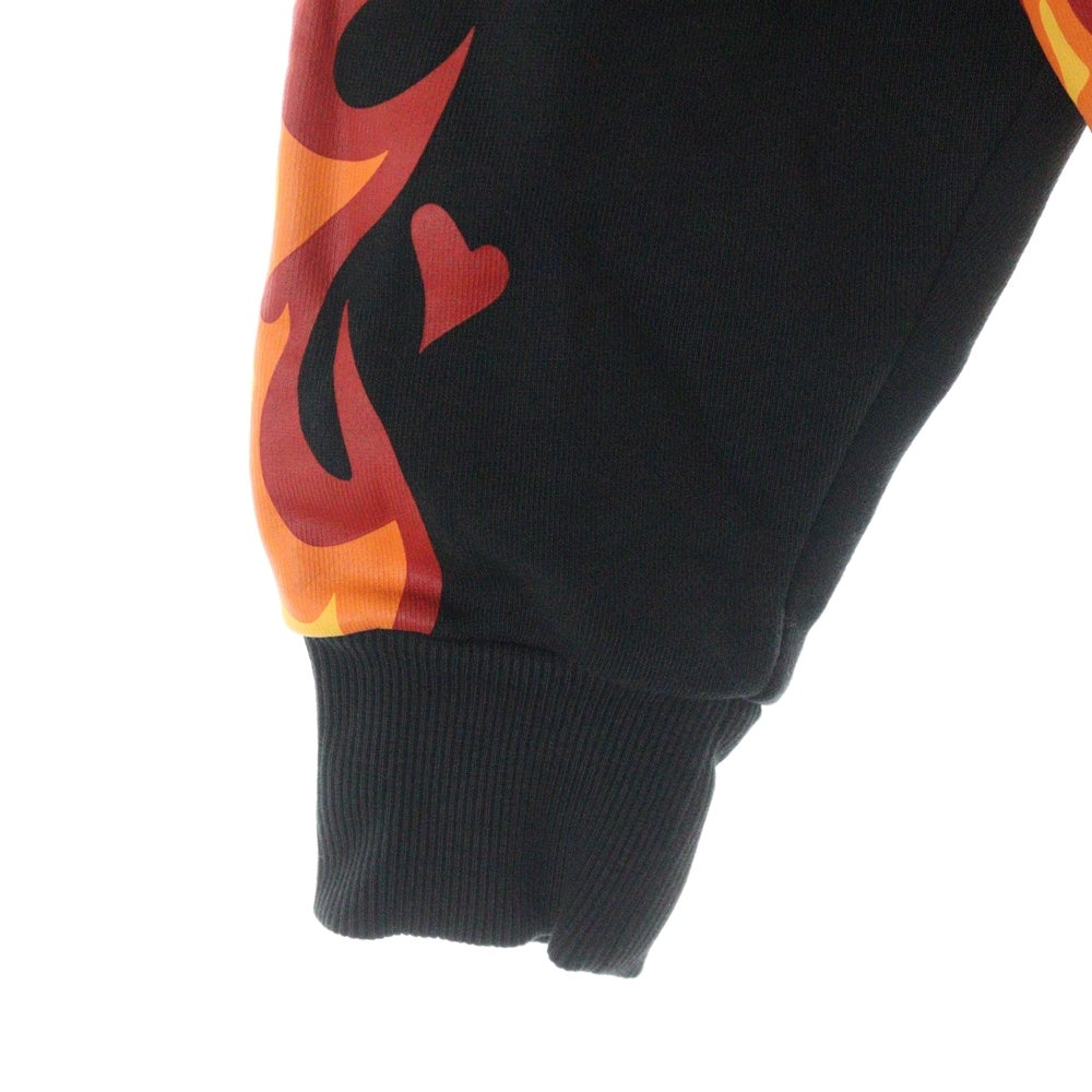 drew house(ドリューハウス) 22AW FIRE HOODIE ファイアー フロントロゴ プルオーバー スウェットパーカー ブラック/レッド