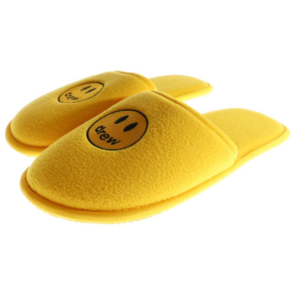 drew house(ドリューハウス) MASCOT HOUSE SLIPPERS マスコット ロゴエンブロイダリー ルームスリッパ サンダル シューズ イエロー