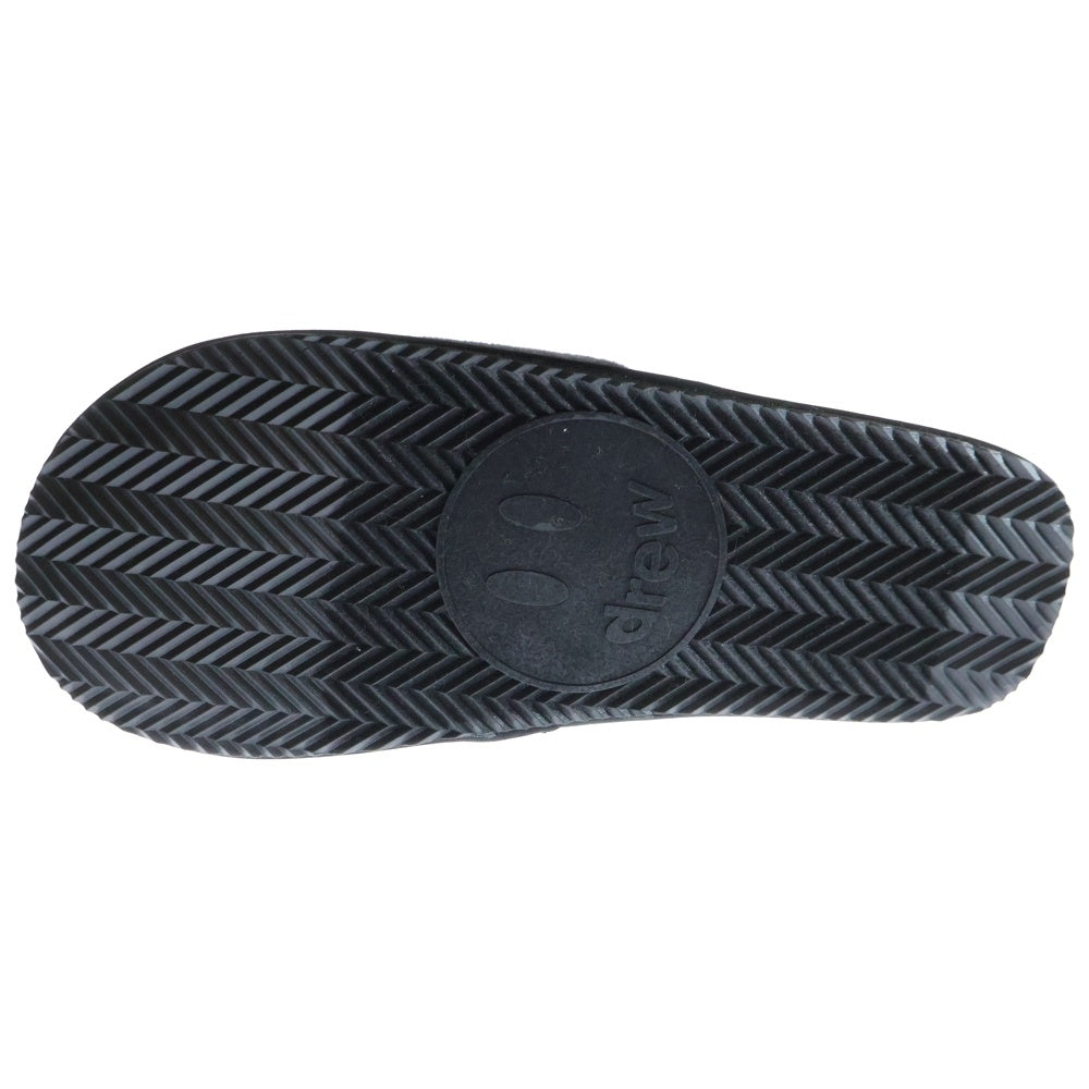 drew house(ドリューハウス) MASCOT HOUSE SLIPPERS マスコット ロゴエンブロイダリー ルームスリッパ サンダル シューズ ブラック