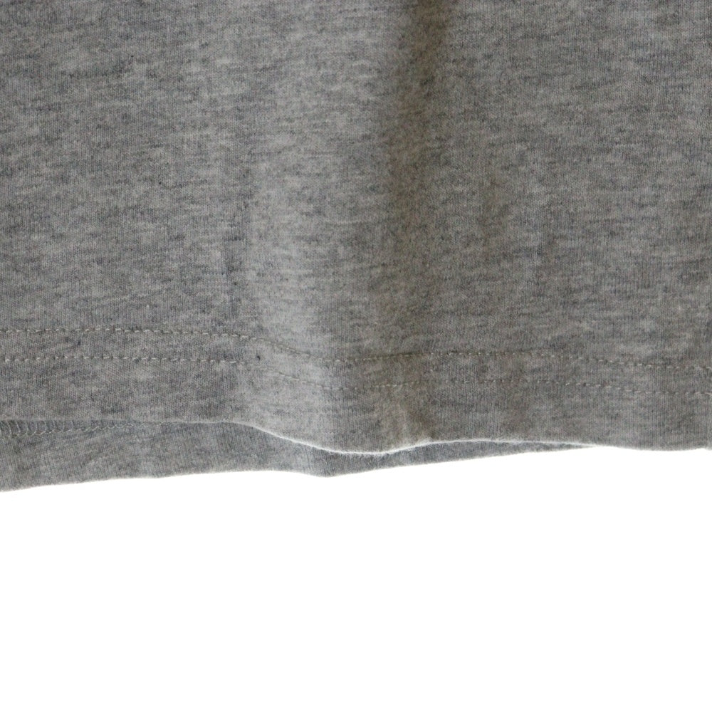drew house(ドリューハウス) HUG TEE サイドロゴ クルーネック長袖Tシャツ カットソー グレー