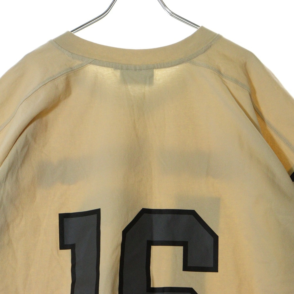 drew house(ドリューハウス) AWAY JERSEY アウェイ ナンバープリント ビッグシルエット Vネック半袖Tシャツ カットソー ベージュ