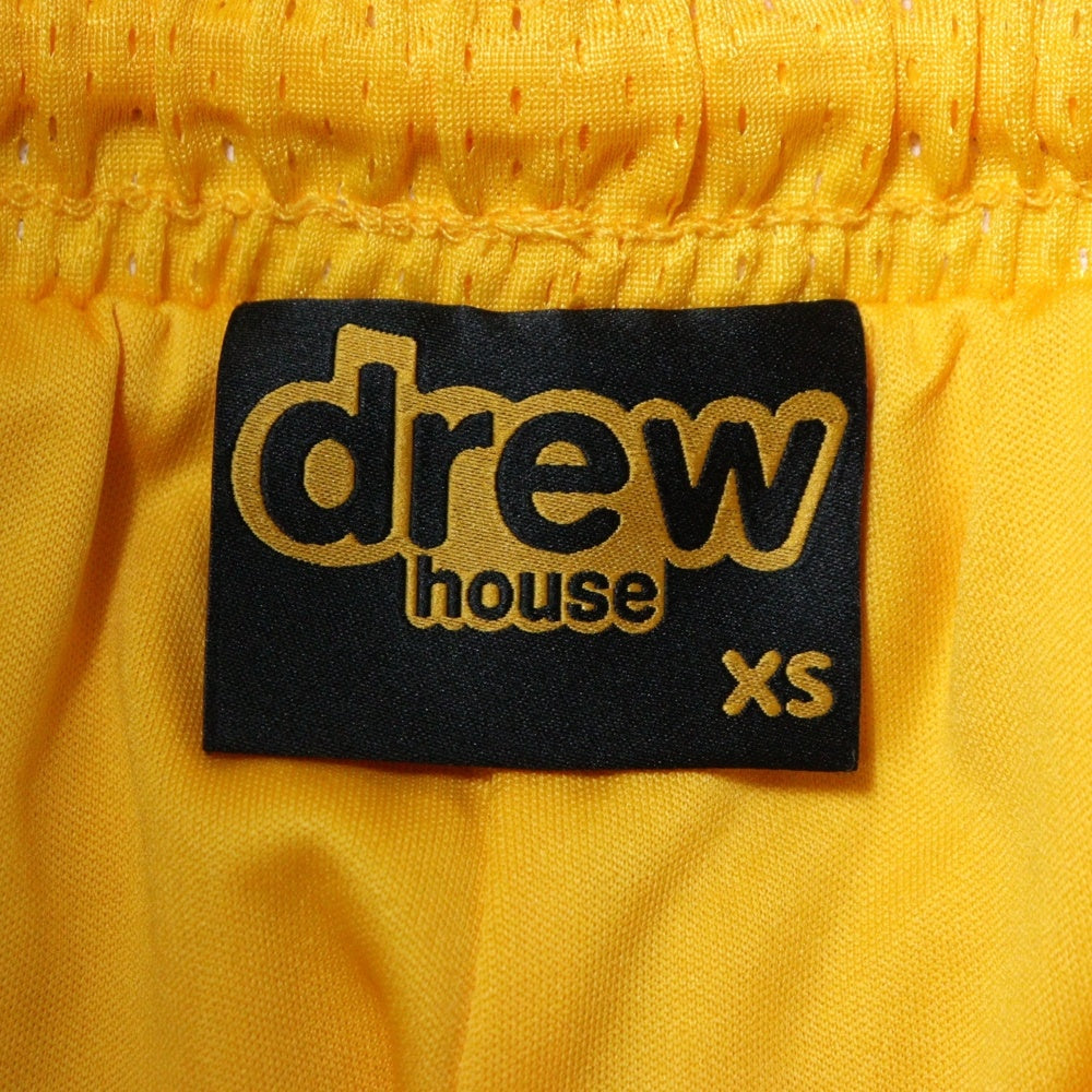 drew house(ドリューハウス) メッシュ ロゴプリント ドローコード ハーフパンツ ショーツ イエロー