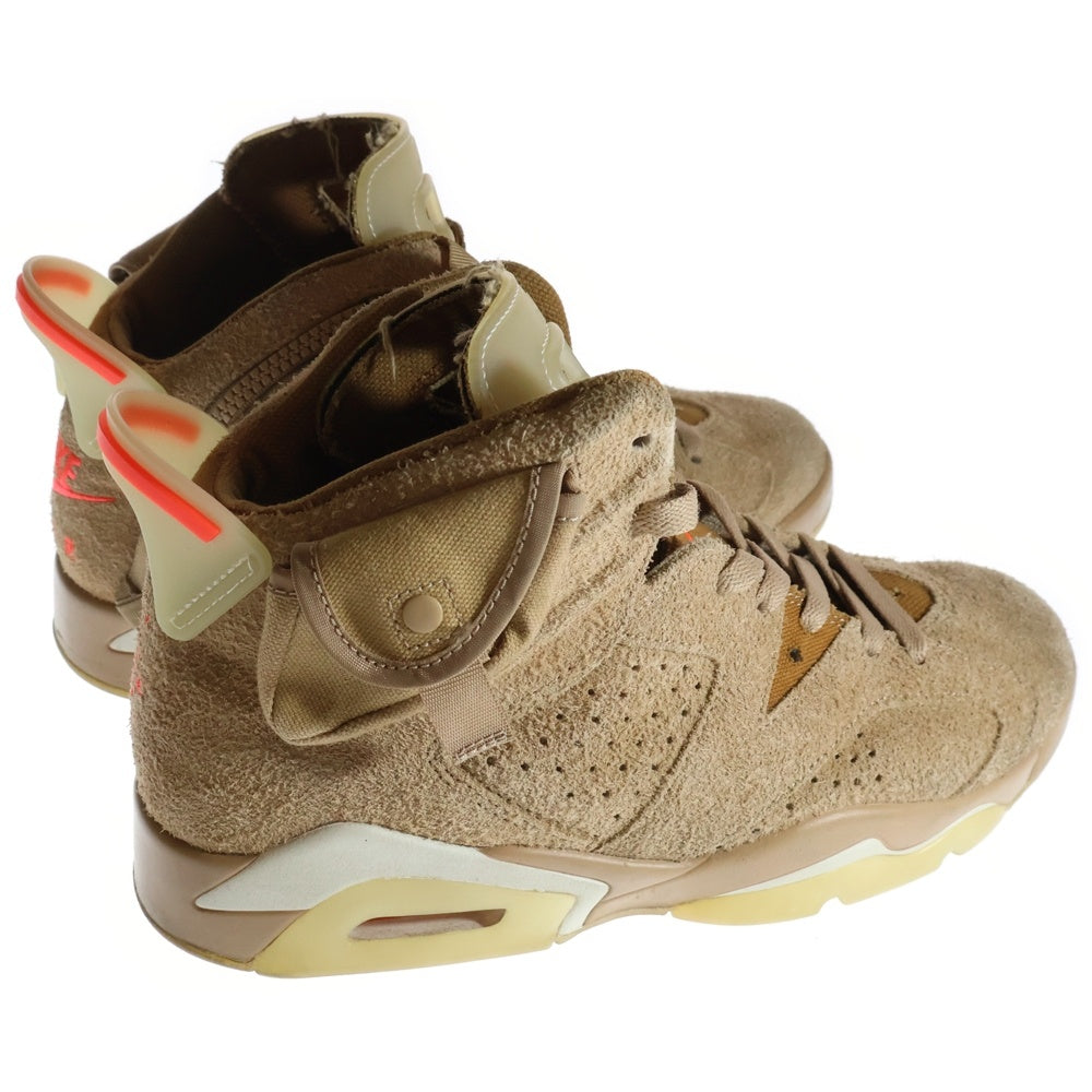 NIKE(ナイキ) ×TRAVIS SCOTT AIR JORDAN 6 RETRO SP BRITISH KAHKI トラヴィススコット エアジョーダン6 レトロ ハイカットスニーカー ベージュ US9/27cm DH0690-200