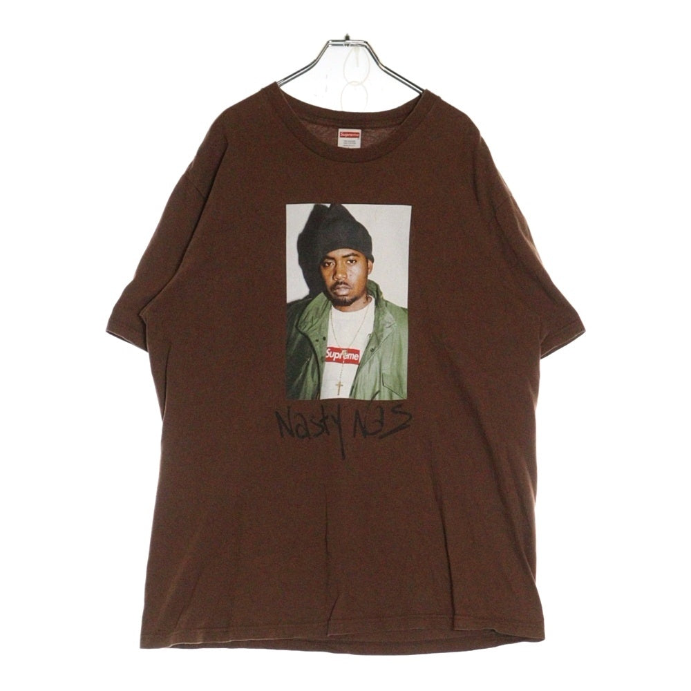 SUPREME(シュプリーム) 17AW Nasty Nas Tee ナスティー ナス クルーネック 半袖Tシャツ カットソー ブラウン