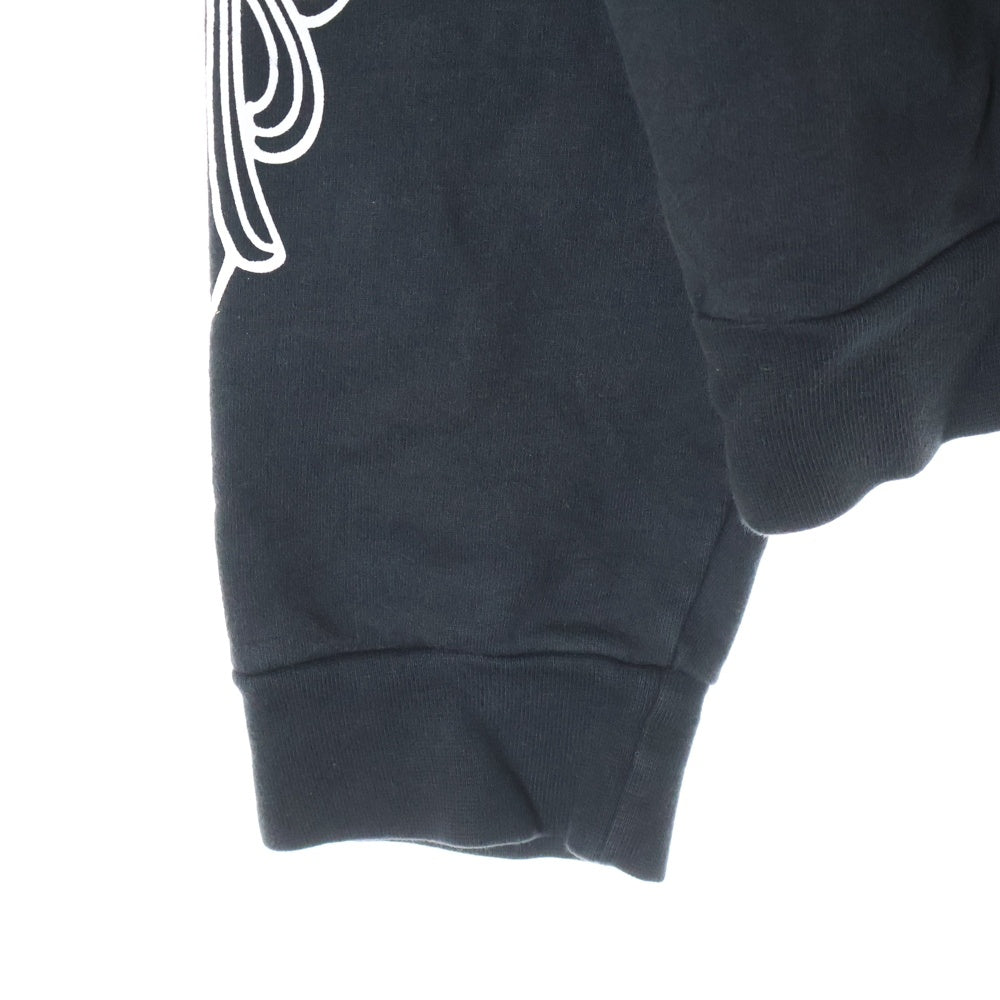 CHROME HEARTS(クロムハーツ) SWTSHRT PLVR スクロールラベルプリントプルオーバーパーカー ブラック
