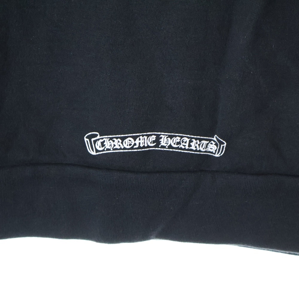 CHROME HEARTS(クロムハーツ) SWTSHRT PLVR スクロールラベルプリントプルオーバーパーカー ブラック
