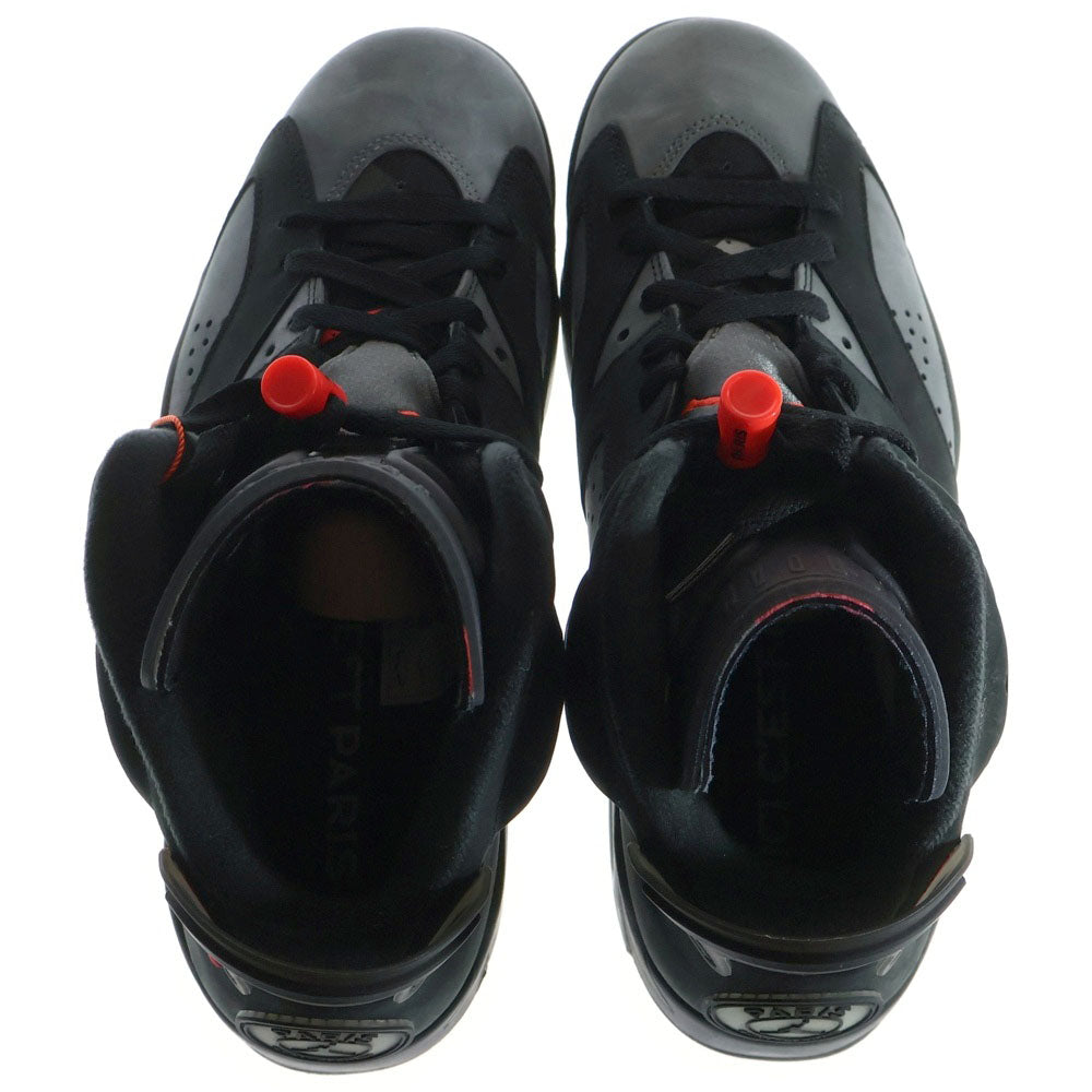 NIKE(ナイキ) ×PARIS SAINT GERMAIN AIR JORDAN 6 RETRO INFRARED パリサンジェルマン エアジョーダン6 ハイカットスニーカー ブラック/グレー US9/27cm CK1229-001