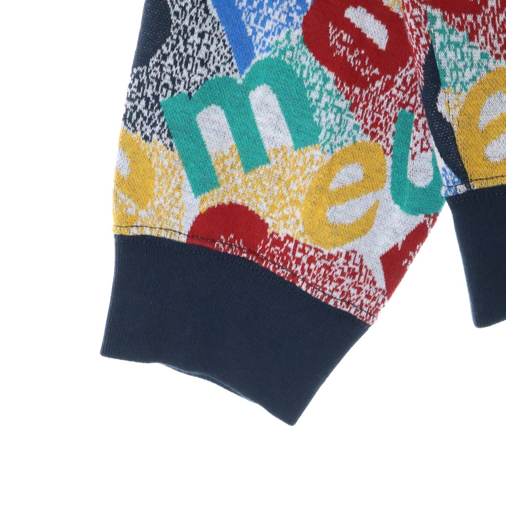 SUPREME(シュプリーム) 19AW Scatter Text Crewneck スキャターテキストクルーネックセーター 総柄ロゴコットンニット マルチ