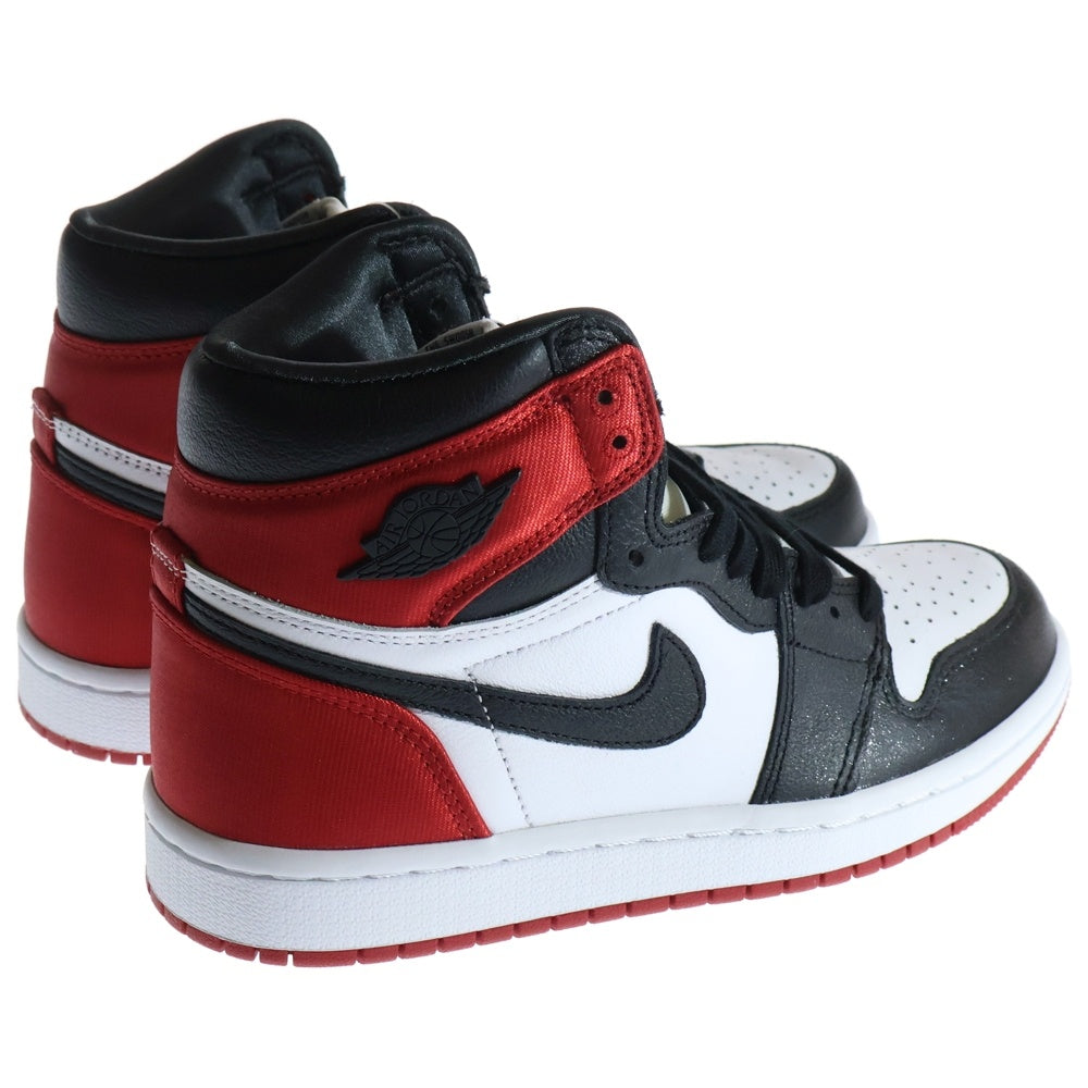NIKE(ナイキ) AIR JORDAN 1 ウィメンズ エアジョーダン1 サテン ブラックトゥ ハイカットスニーカー US6/23cm CD0461-016