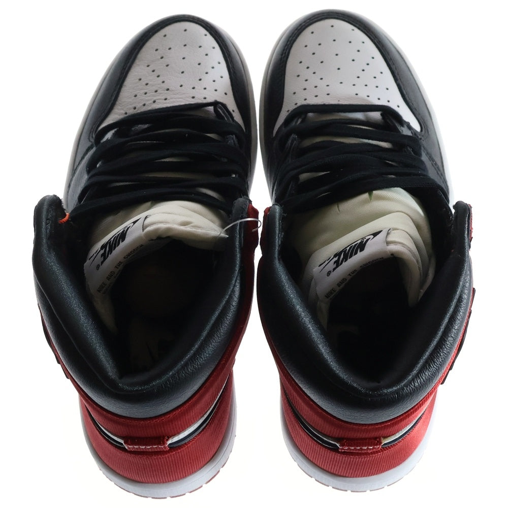NIKE(ナイキ) AIR JORDAN 1 ウィメンズ エアジョーダン1 サテン ブラックトゥ ハイカットスニーカー US6/23cm CD0461-016