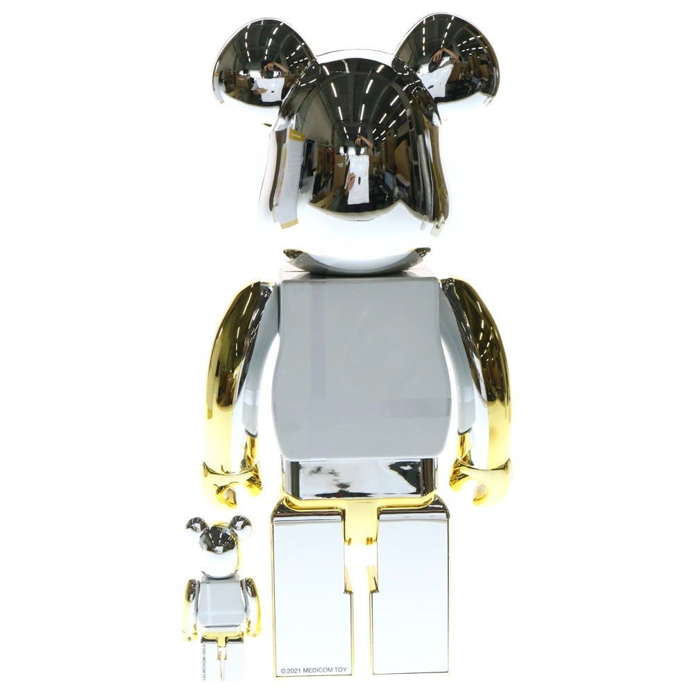 MEDICOM TOY(メディコムトイ) BE@RBRICK MEDICOM TOY PLUS GOLD CHROME Ver. 100% & 400% ベアブリック プラス ゴールド クローム バージョン