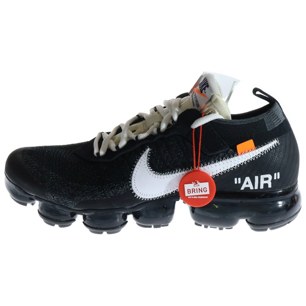 NIKE(ナイキ) ×OFF WHITE THE TEN AIR VAPORMAX FLYKNIT×オフホワイトコラボ エアヴェイパーマックスロースニーカー ブラック US7/25cm AA3831-001
