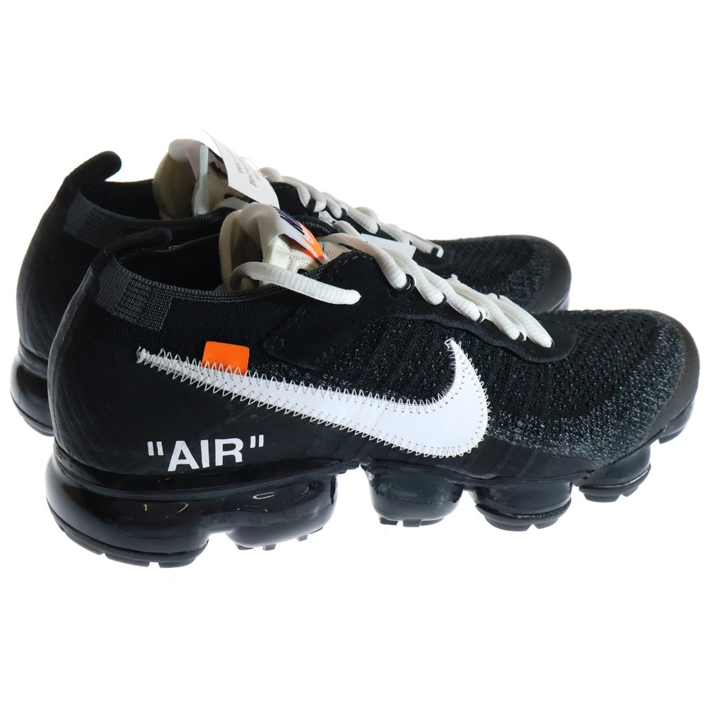 NIKE(ナイキ) ×OFF WHITE THE TEN AIR VAPORMAX FLYKNIT×オフホワイトコラボ エアヴェイパーマックスロースニーカー ブラック US7/25cm AA3831-001