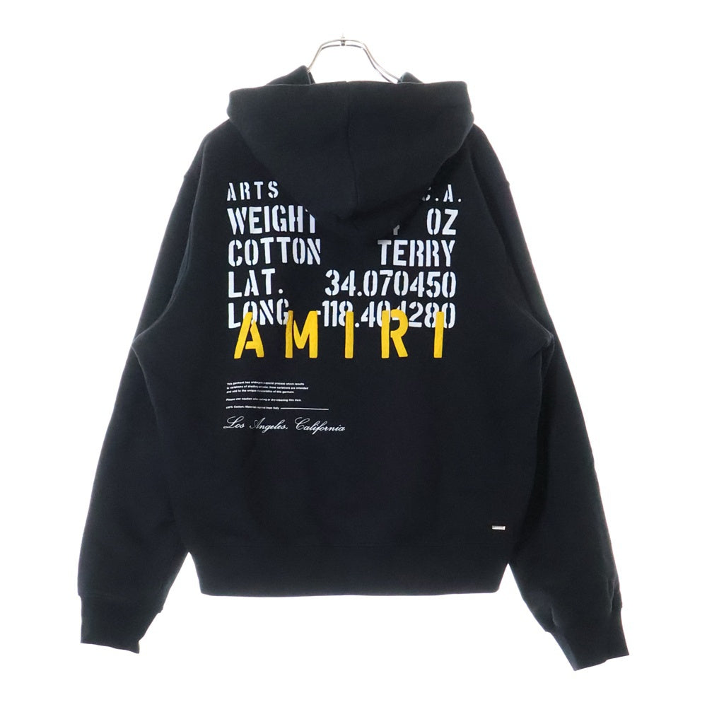 AMIRI(アミリ) ロゴプリント スウェット プルオーバーパーカー ブラック SR3GU0014SMRSTH0