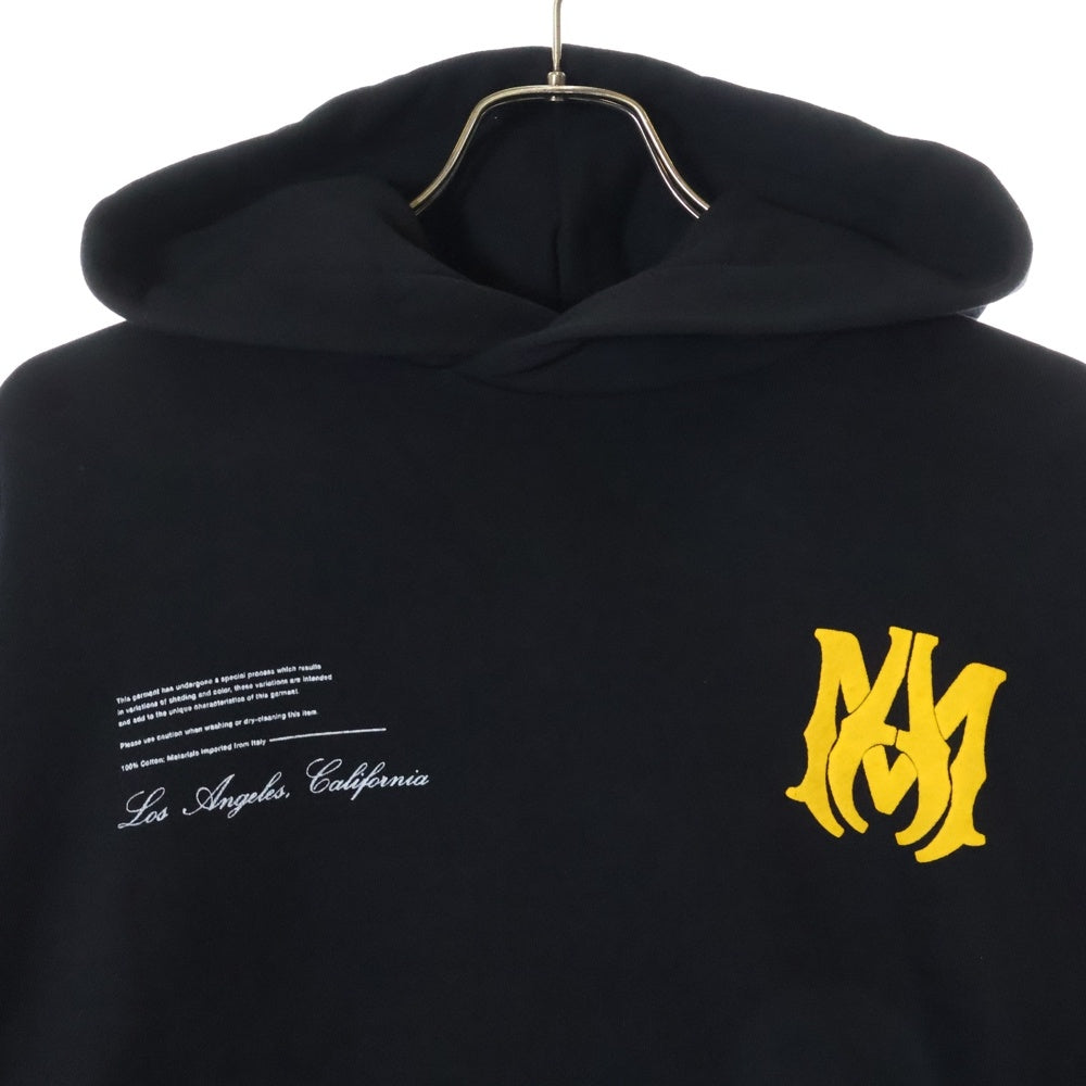AMIRI(アミリ) ロゴプリント スウェット プルオーバーパーカー ブラック SR3GU0014SMRSTH0