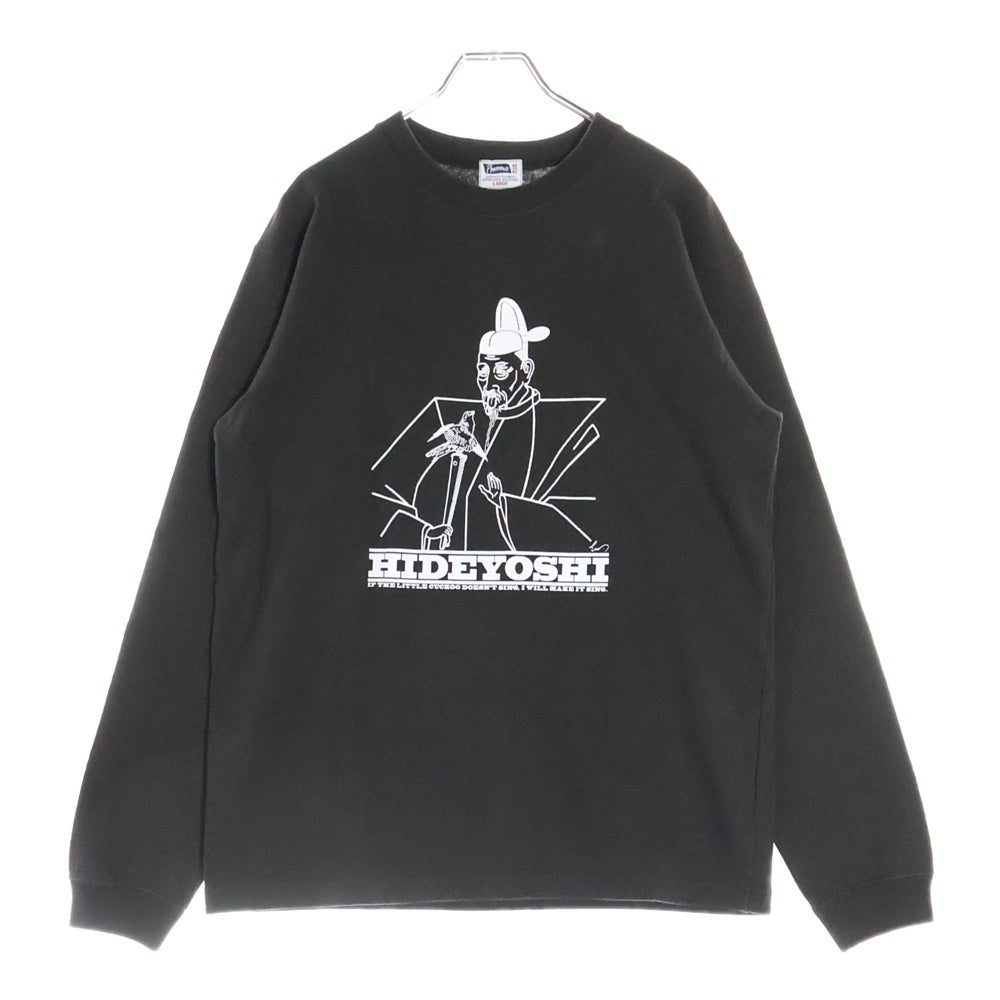 PHERROW'S(フェローズ) 24SS 偉人プリント クルーネック ロングスリーブ 長袖Tシャツカットソー ブラック 24S-PLT-H