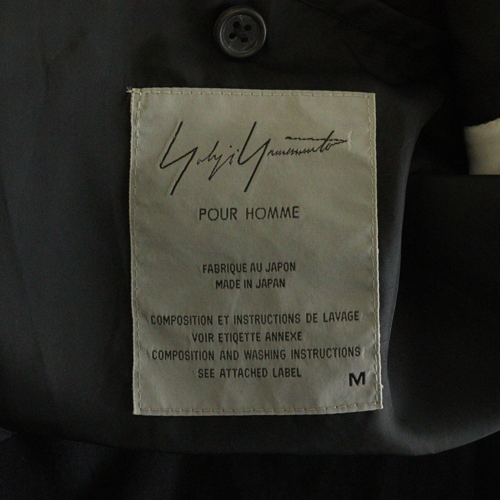 Yohji Yamamoto POUR HOMME(ヨウジヤマモト プールオム) 94AW 4ポケット レインウール ジレベスト ブラック HB-V10-103