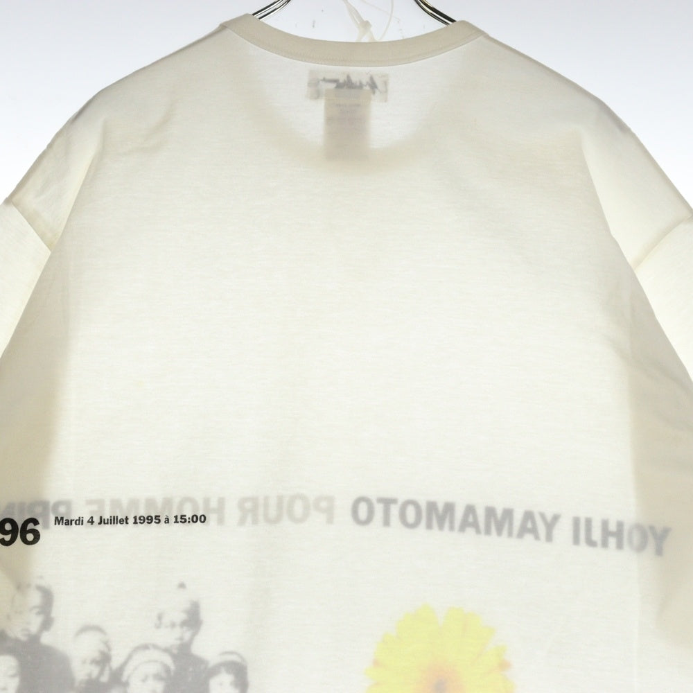 Yohji Yamamoto POUR HOMME(ヨウジヤマモト プールオム) 96SS 花と少年期 フォトプリント クルーネック 半袖Tシャツカットソー ホワイト HF-T81-025