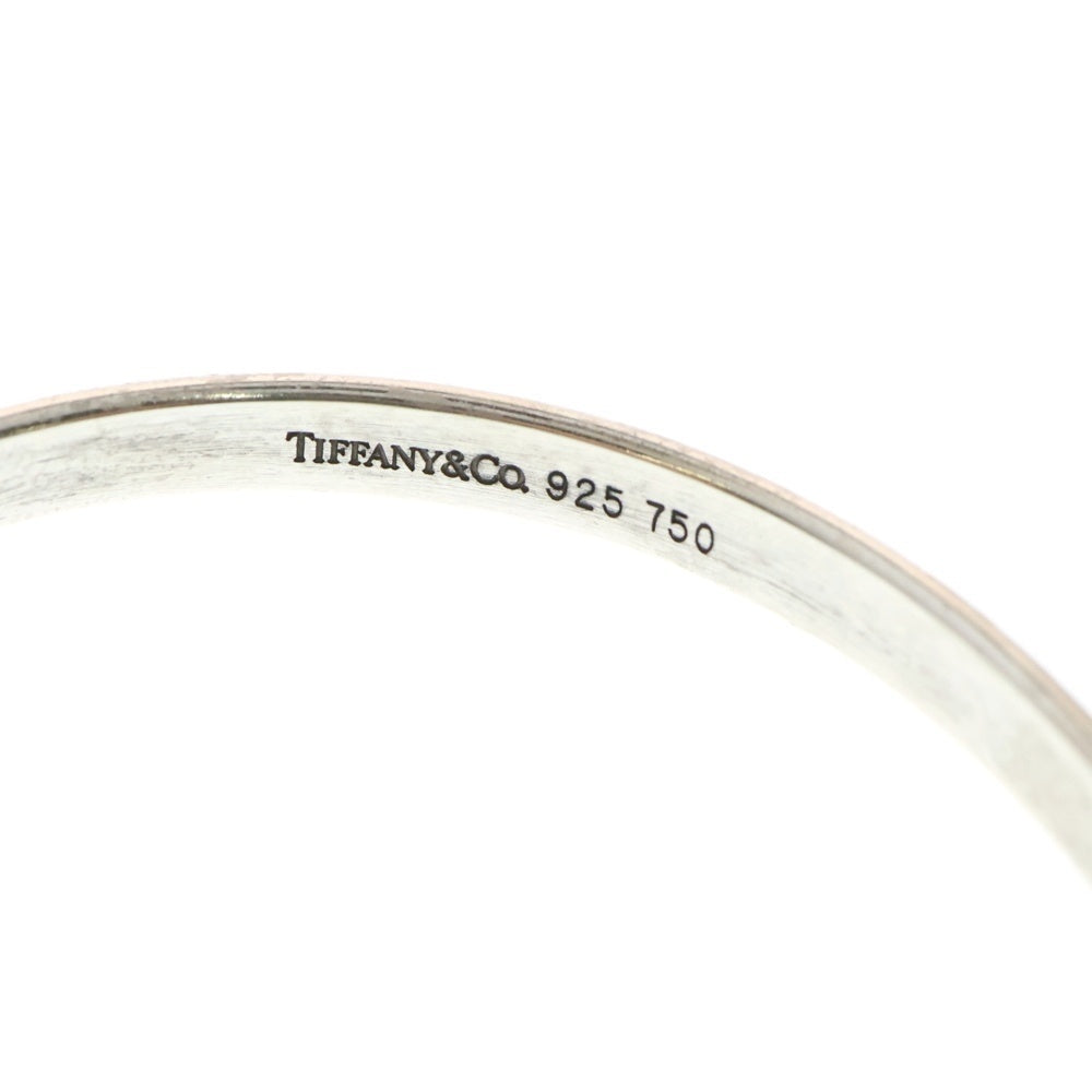 TIFFANY & Co.(ティファニー) K18YG フックアンドアイ コンビ バングル ブレスレット シルバー/ゴールド