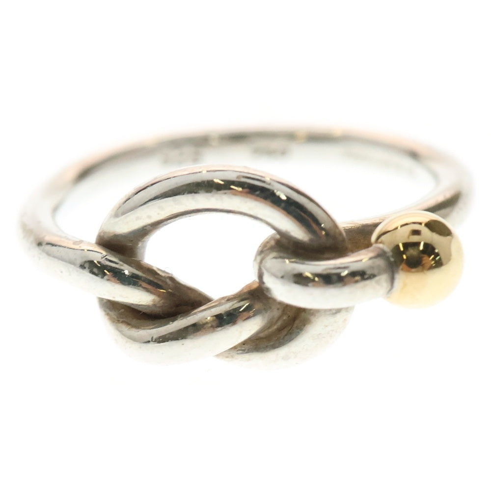 TIFFANY & Co.(ティファニー) K18YG ラブノット コンビ リング シルバー/ゴールド