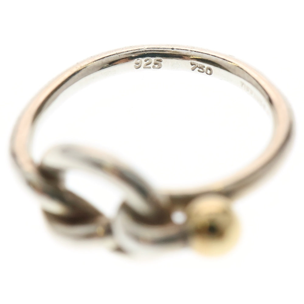 TIFFANY & Co.(ティファニー) K18YG ラブノット コンビ リング シルバー/ゴールド