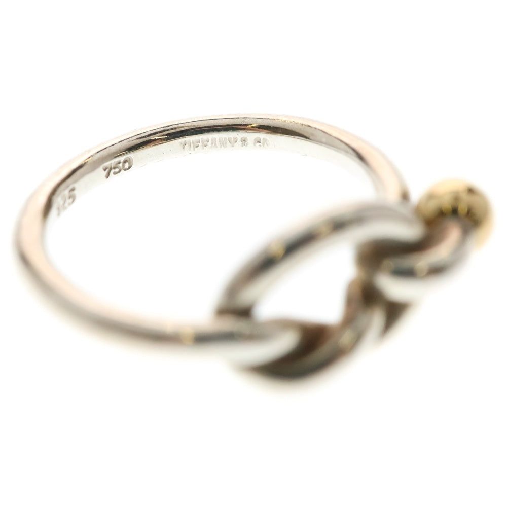 TIFFANY & Co.(ティファニー) K18YG ラブノット コンビ リング シルバー/ゴールド