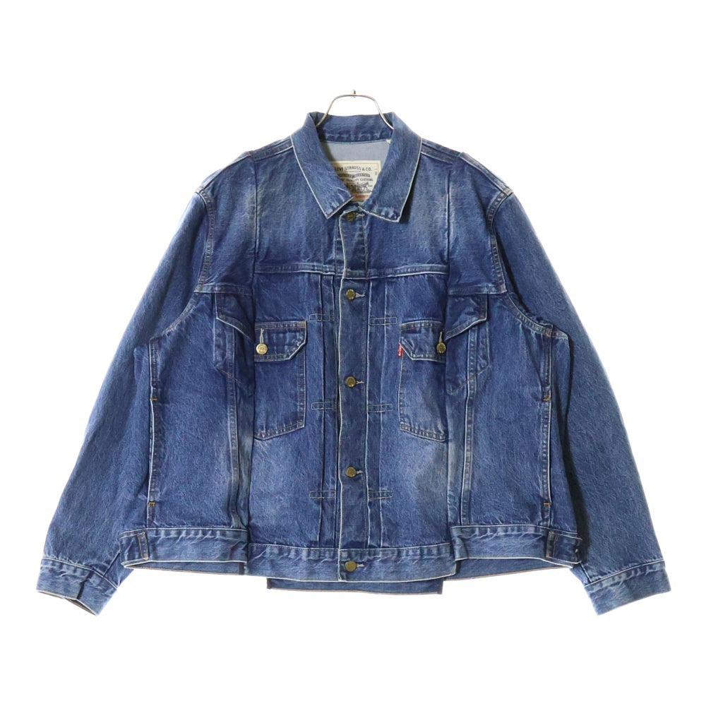 Sacai(サカイ) 25SS ×Levi's リーバイス ドッキング デニム トラッカー ジャケット インディゴブルー 25-03708M