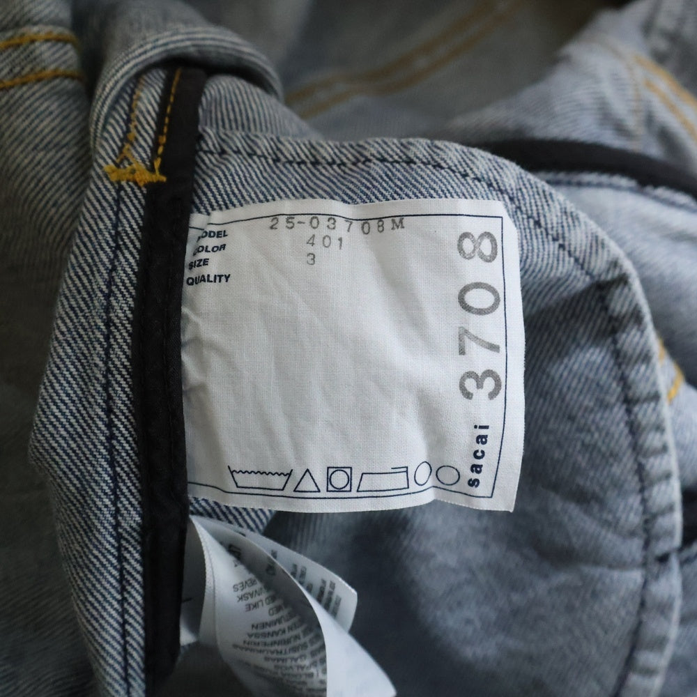Sacai(サカイ) 25SS ×Levi's リーバイス ドッキング デニム トラッカー ジャケット インディゴブルー 25-03708M