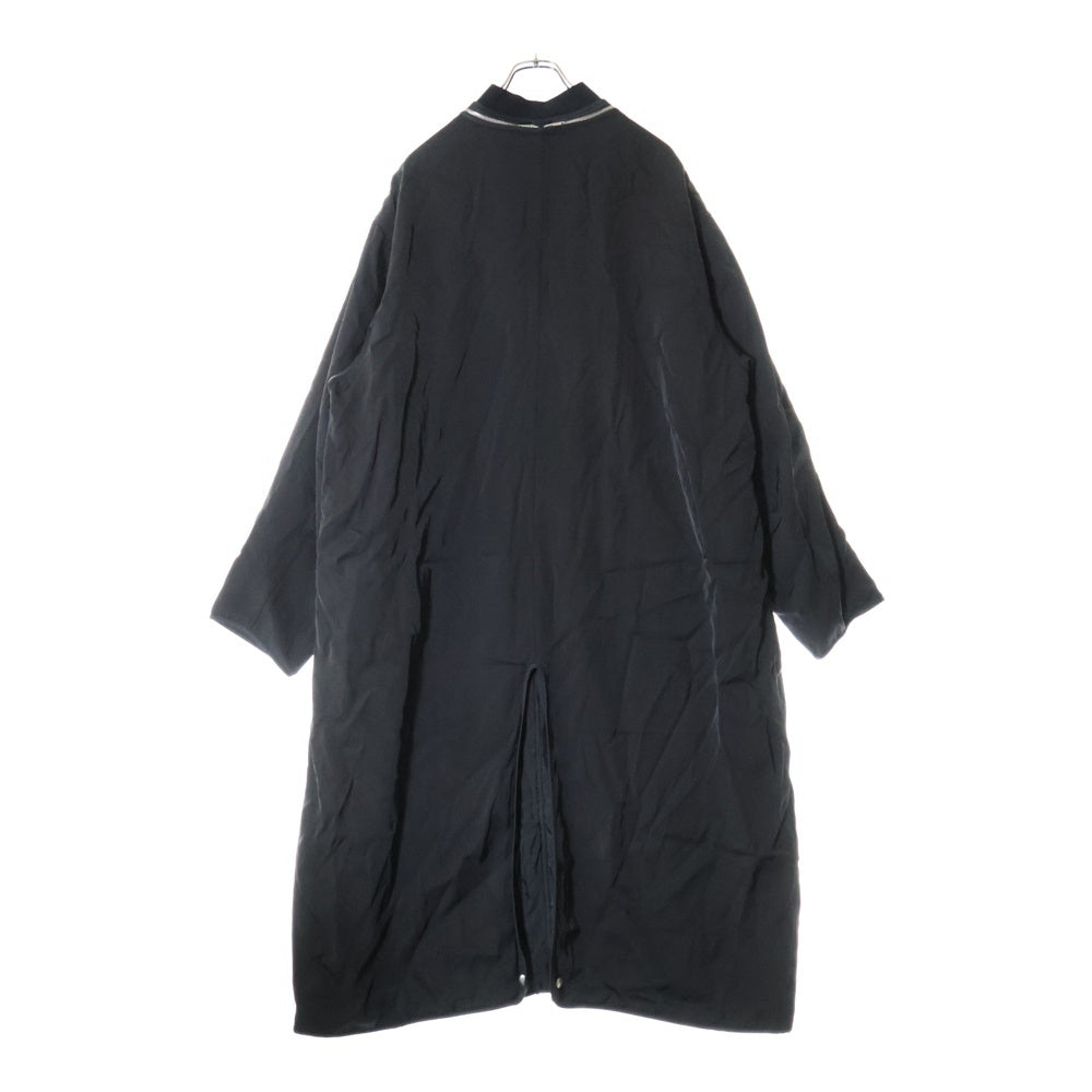 JIL SANDER(ジルサンダー) 23AW ダブルレイヤード レーヨン ジップアップ ロングコート ブラック J21AA0135 J65141