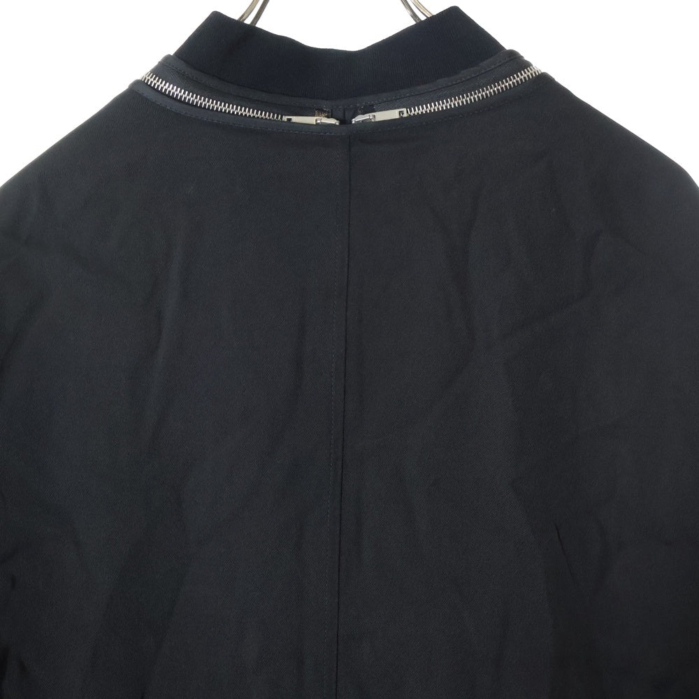 JIL SANDER(ジルサンダー) 23AW ダブルレイヤード レーヨン ジップアップ ロングコート ブラック J21AA0135 J65141