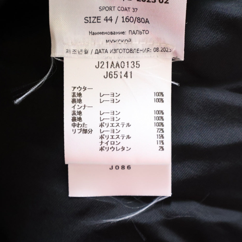JIL SANDER(ジルサンダー) 23AW ダブルレイヤード レーヨン ジップアップ ロングコート ブラック J21AA0135 J65141