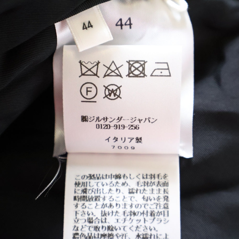 JIL SANDER(ジルサンダー) 23AW ダブルレイヤード レーヨン ジップアップ ロングコート ブラック J21AA0135 J65141