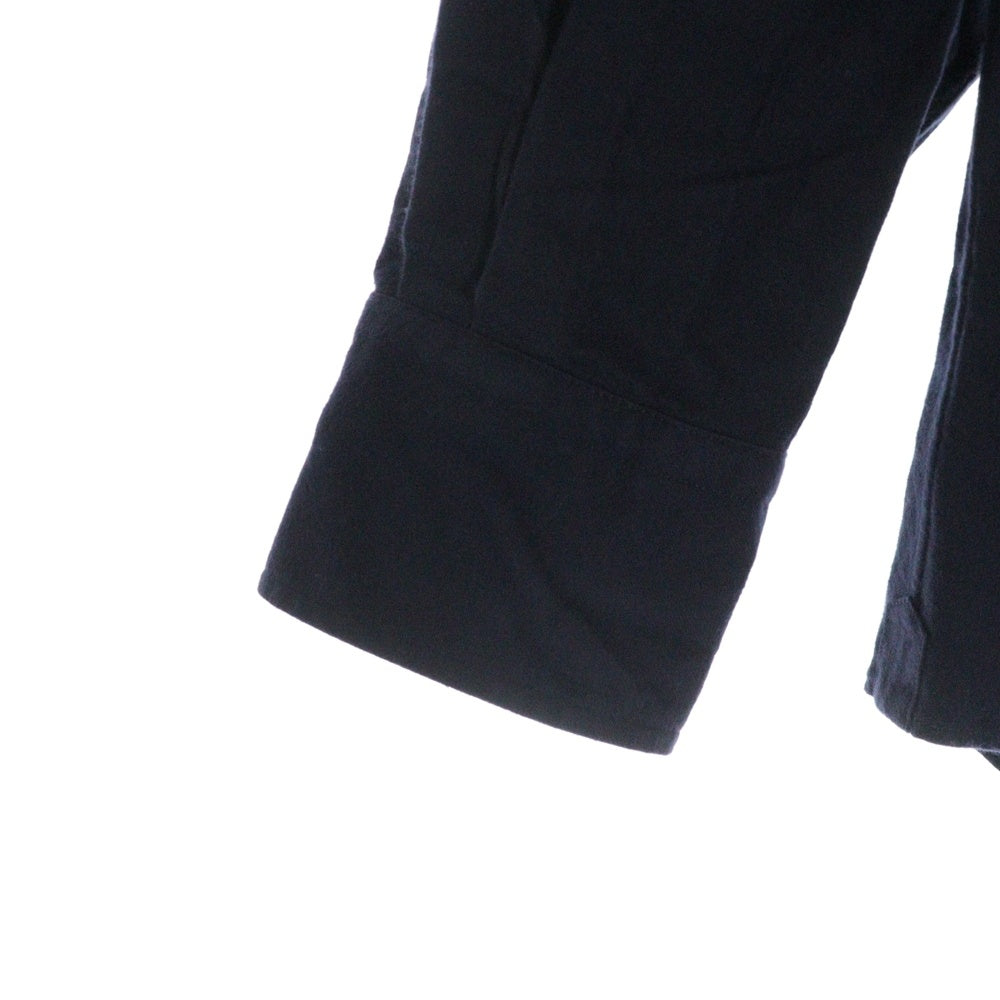 THOM BROWNE(トムブラウン) 25SS FLANNEL 4BAR SHIRT フランネル 4バー コットン ボタンダウン 長袖シャツ ネイビー MWL272A-05245-415