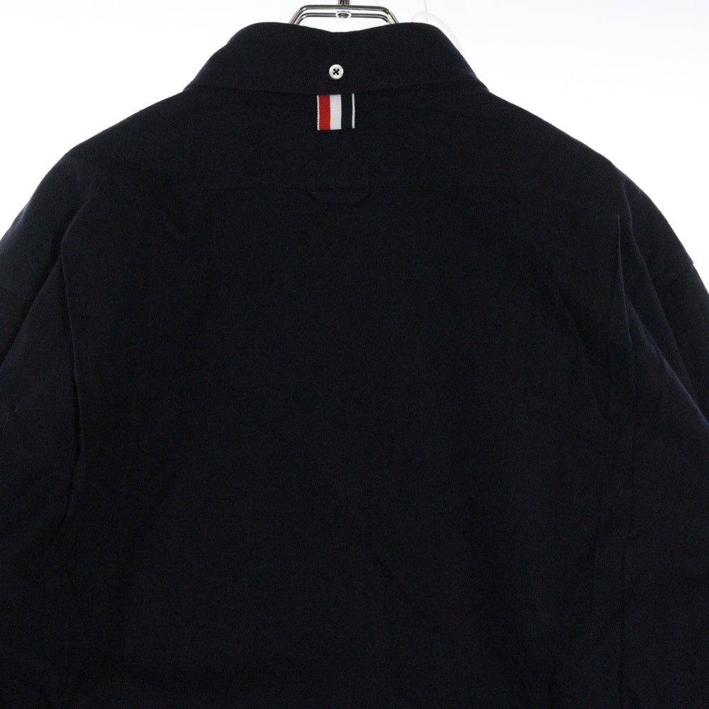 THOM BROWNE(トムブラウン) 25SS FLANNEL 4BAR SHIRT フランネル 4バー コットン ボタンダウン 長袖シャツ ネイビー MWL272A-05245-415