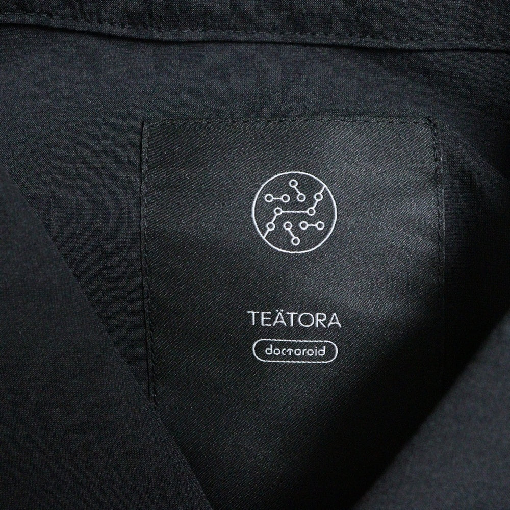 TEATORA(テアトラ) CAPSULESNAP POLO SHIRT DOCTOROID カプセルスナップボタン ナイロン 半袖 ポロシャツ ブラック TT-POLO-DR
