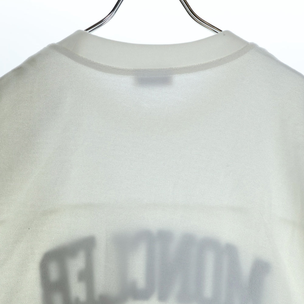 MONCLER(モンクレール) 24SS パイルロゴ クルーネック スウェット トレーナー ホワイト J10918G00024 899VV