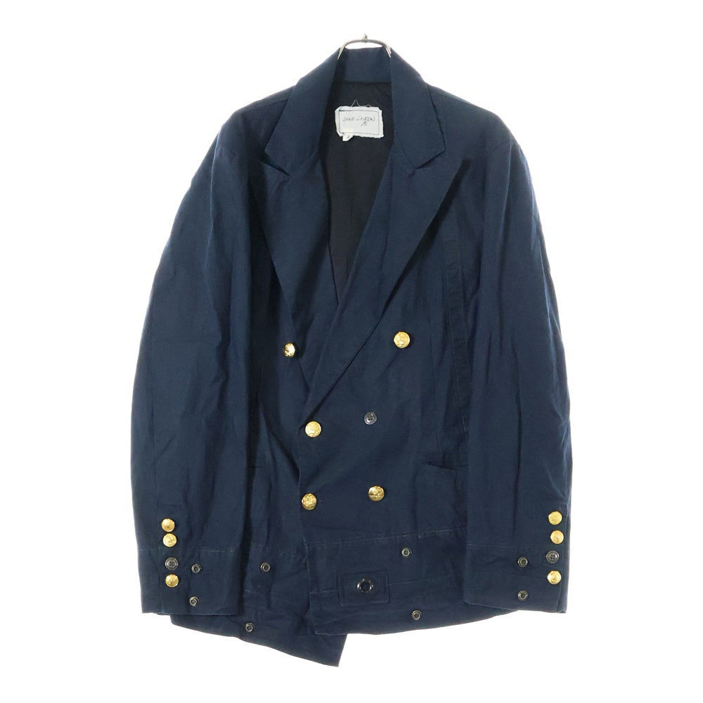 GREG LAUREN(グレッグローレン) ピークドラペル ダブルブレスト ジャケット ネイビー 3920400131